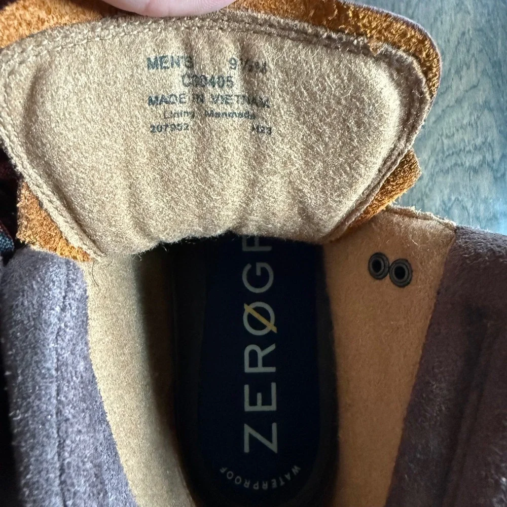 Cole Haan Zerogrand Waterproof Hiker Boots British Tan Leather C30405 Mens 9.5M